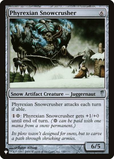 Phyrexian Snowcrusher PLST-CSP-140 The List Magic card