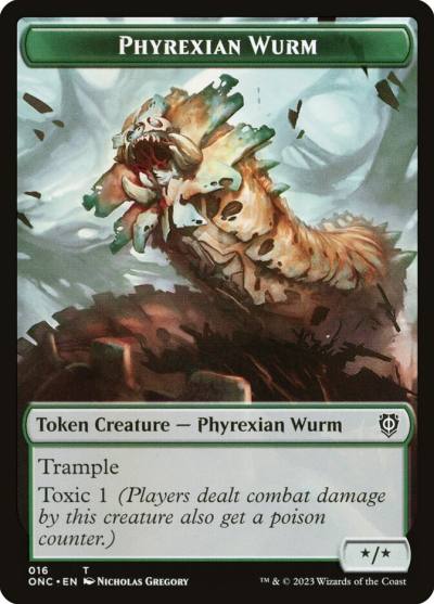 Phyrexian Wurm TONC-16 Phyrexia: All Will Be One Commander Tokens Magic card