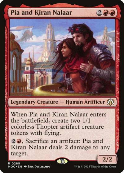 Pia and Kiran Nalaar MOC-288 March of the Machine Commander Magic card
