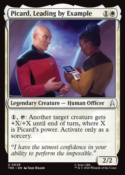 Picard, Leading by Example TRK-29 Star Trek Magic card