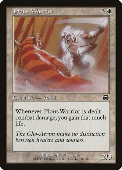 Pious Warrior 34 Mercadian Masques Magic card