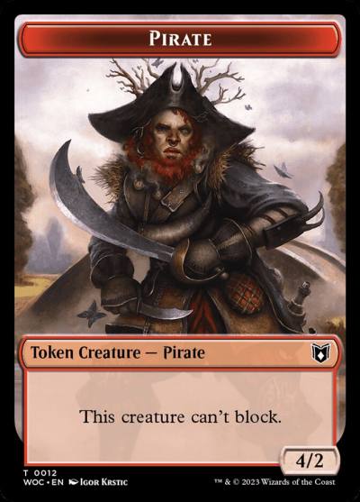 Pirate TWOC-12 Wilds of Eldraine Commander Tokens Magic card