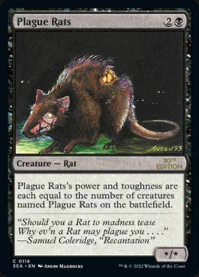 Plague Rats 30A-118 30th Anniversary Edition Magic card