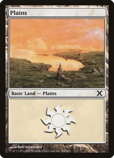 Plains 10E-364 Tenth Edition Magic card