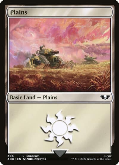 Plains 40K-306 Warhammer 40,000 Commander Magic card