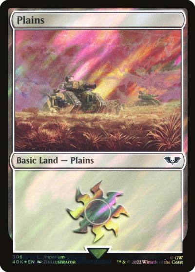 Plains 40K-306STAR Warhammer 40,000 Commander Magic card