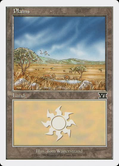 Plains 6ED-331 Classic Sixth Edition Magic card