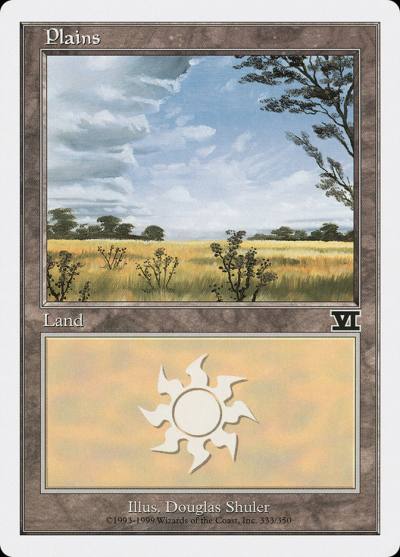 Plains 6ED-333 Classic Sixth Edition Magic card