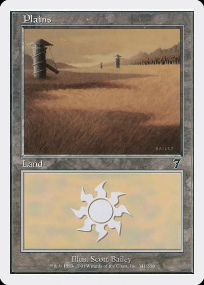 Plains 7ED-341 Seventh Edition Magic card