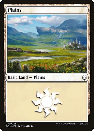 Plains DOM-250 Dominaria Magic card