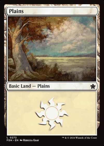Plains FDN-272 Foundations Magic card