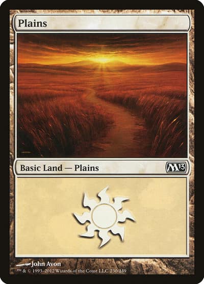 Plains M13-230 Magic 2013 Magic card