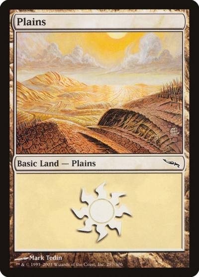 Plains MRD-287 Mirrodin Magic card