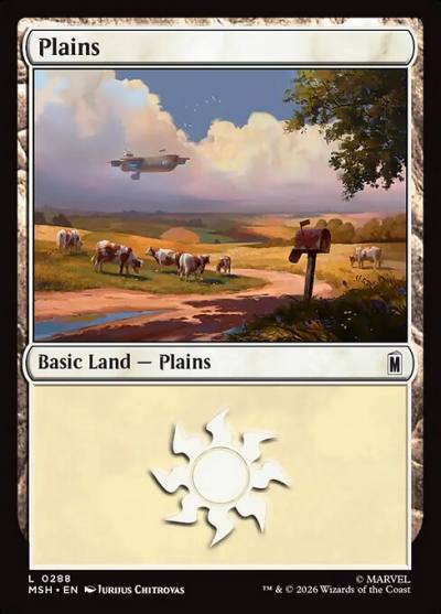 Plains MSH-288 Marvel Super Heroes Magic card
