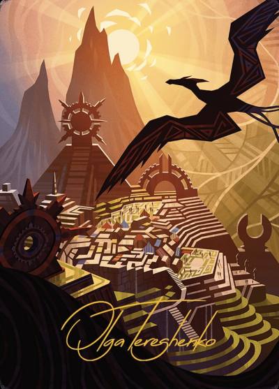 Plains // Plains ALCI-44 The Lost Caverns of Ixalan Art Series Magic card