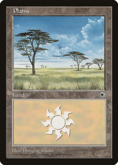 Plains POR-196 Portal Magic card