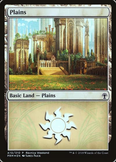 Plains PRWK-A10 GRN Ravnica Weekend Magic card