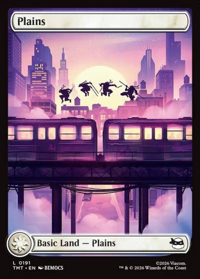 Plains TMT-191 Teenage Mutant Ninja Turtles Magic card