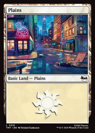 Plains TMT-315 Teenage Mutant Ninja Turtles Magic card
