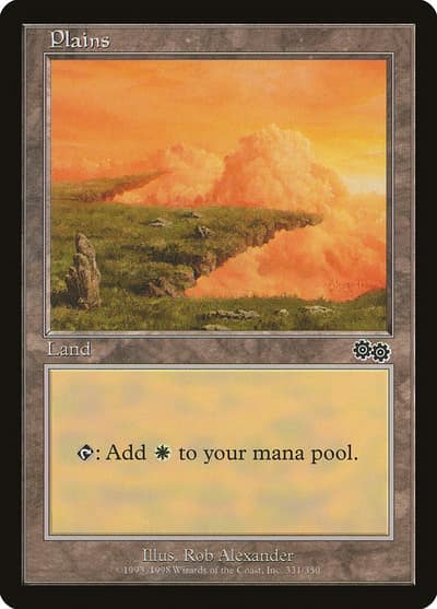 Plains USG-331 Urza's Saga Magic card