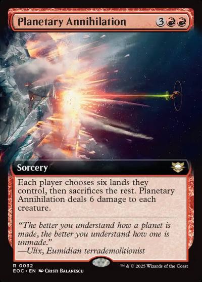 Planetary Annihilation EOC-32 Edge of Eternities Commander Magic card