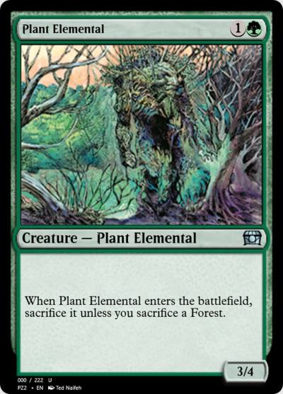 Plant Elemental PZ2-65825 Treasure Chest Magic card