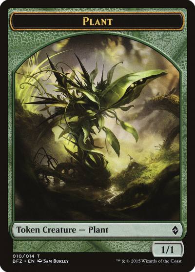 Plant TBFZ-10 Battle for Zendikar Tokens Magic card