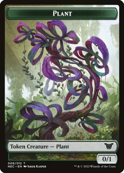 Plant TNEC-9 Neon Dynasty Commander Tokens Magic card