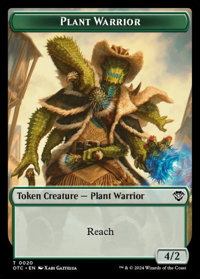 Plant Warrior TOTC-20 Outlaws of Thunder Junction Commander Tokens Magic card