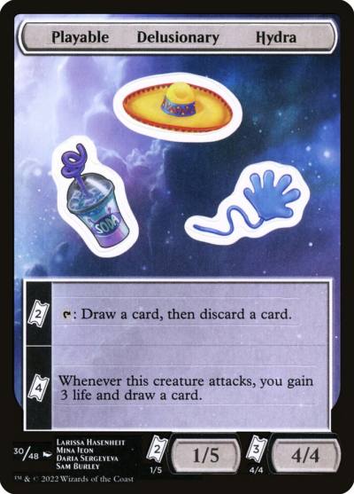 Playable Delusionary Hydra SUNF-30 Unfinity Sticker Sheets Magic card