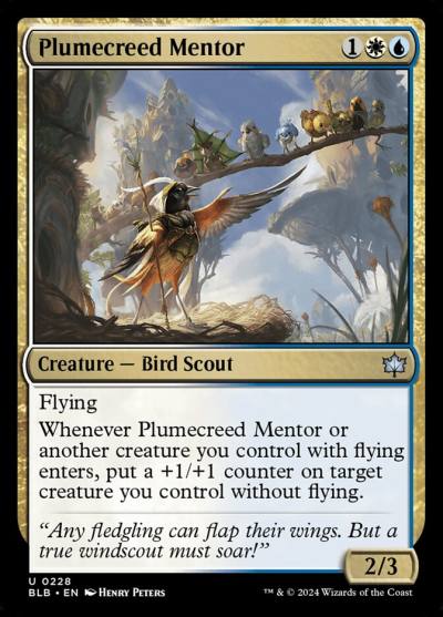 Plumecreed Mentor BLB-228 Bloomburrow Magic card