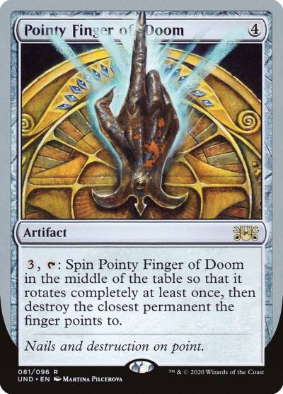 Pointy Finger of Doom UND-81 Unsanctioned Magic card