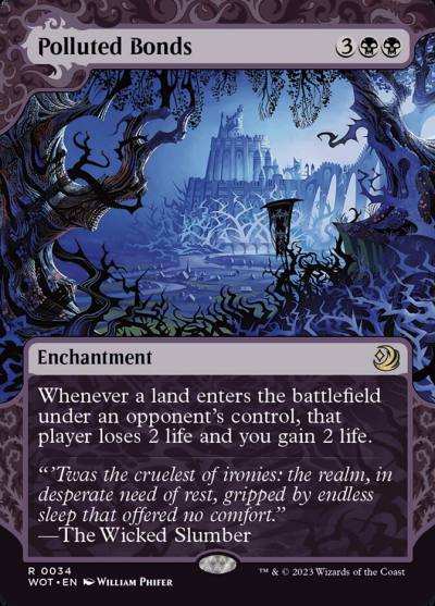Polluted Bonds WOT-34 Wilds of Eldraine: Enchanting Tales Magic card