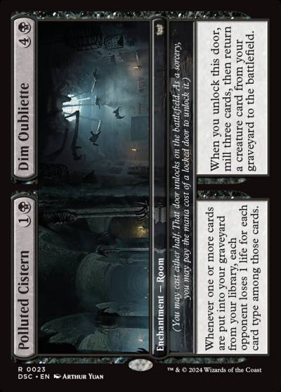 Polluted Cistern // Dim Oubliette DSC-23 Duskmourn: House of Horror Commander Magic card