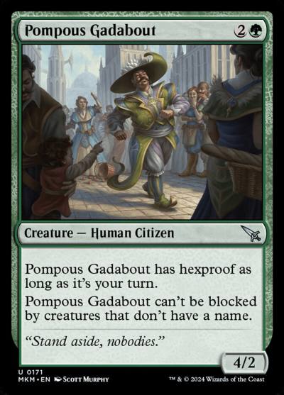 Pompous Gadabout MKM-171 Murders at Karlov Manor Magic card