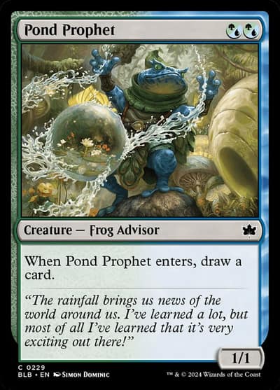 Pond Prophet 229 Bloomburrow Magic card