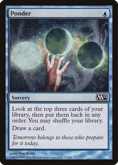 Ponder M12-73 Magic 2012 Magic card