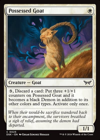 Possessed Goat 25 Duskmourn: House of Horror Magic card