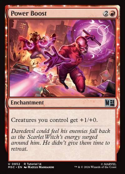 Power Boost MSC-852 Marvel Super Heroes Commander Magic card