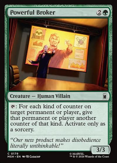 Powerful Broker 179 Marvel Super Heroes Magic card