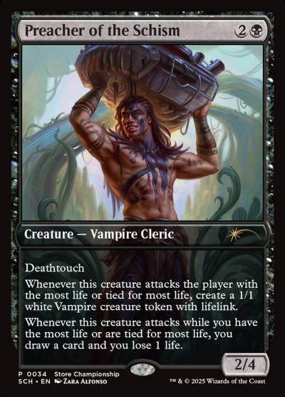 Preacher of the Schism SCH-34 Store Championships Magic card