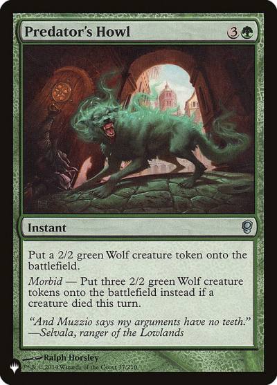 Predator's Howl PLST-CNS-37 The List Magic card