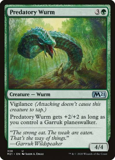 Predatory Wurm 338 Core Set 2021 Magic card