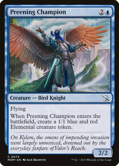 Preening Champion 73 March of the Machine Magic card