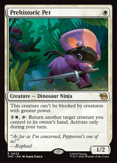 Prehistoric Pet TMT-22 Teenage Mutant Ninja Turtles Magic card