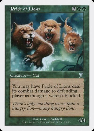 Pride of Lions 7ED-261 Seventh Edition Magic card