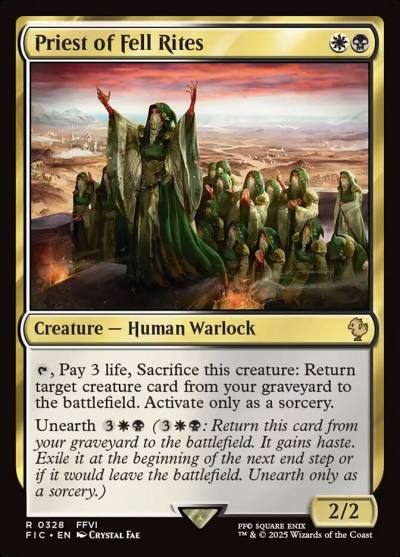 Priest of Fell Rites FIC-328 Final Fantasy Commander Magic card