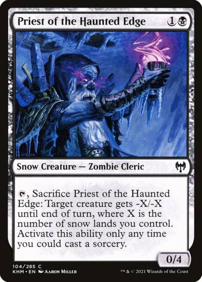 Priest of the Haunted Edge 104 Kaldheim Magic card