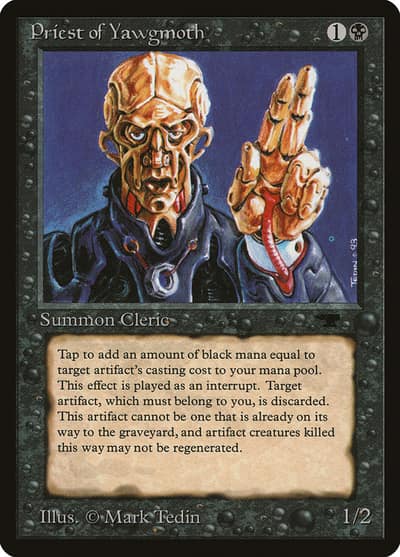 Priest of Yawgmoth 19 Antiquities Magic card