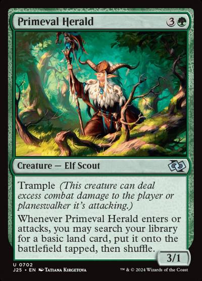 Primeval Herald J25-702 Foundations Jumpstart Magic card